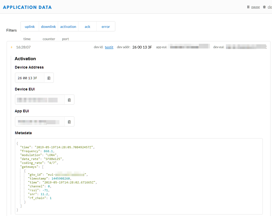 Device Activation Frame