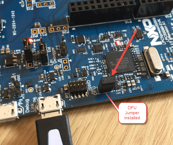 DFU Jumper Installed