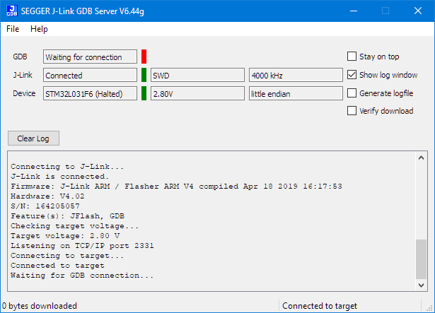 GDB Server waiting for connection