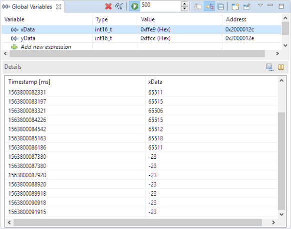 Visualizing Global Variables while Target is Running with Eclipse and ...