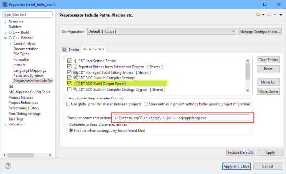 CDT GCC Build Output Parser