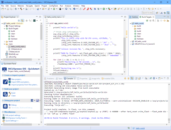 IDF build with Eclipse and Console Output