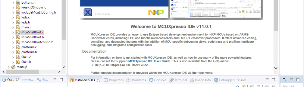 MCUXpresso IDE V11.0.1