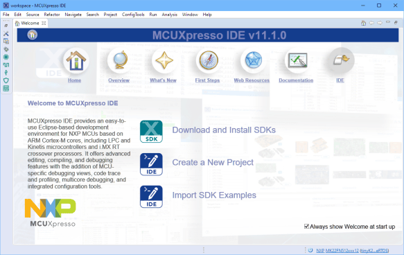MCUXpresso IDE V11.1.0 | MCU on Eclipse