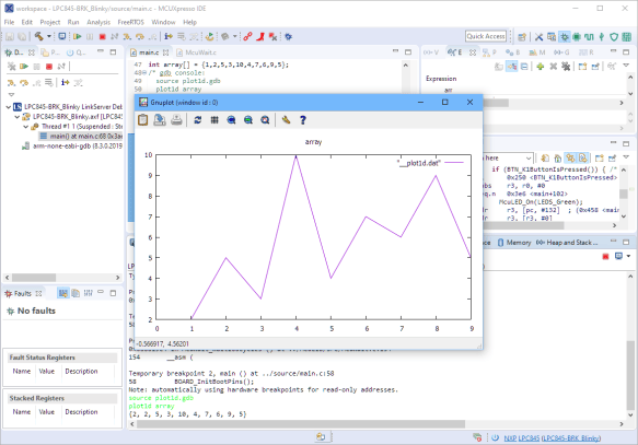Visualizing Data with Eclipse, gdb and gnuplot | MCU on Eclipse