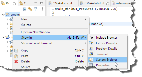 Show in System Explorer