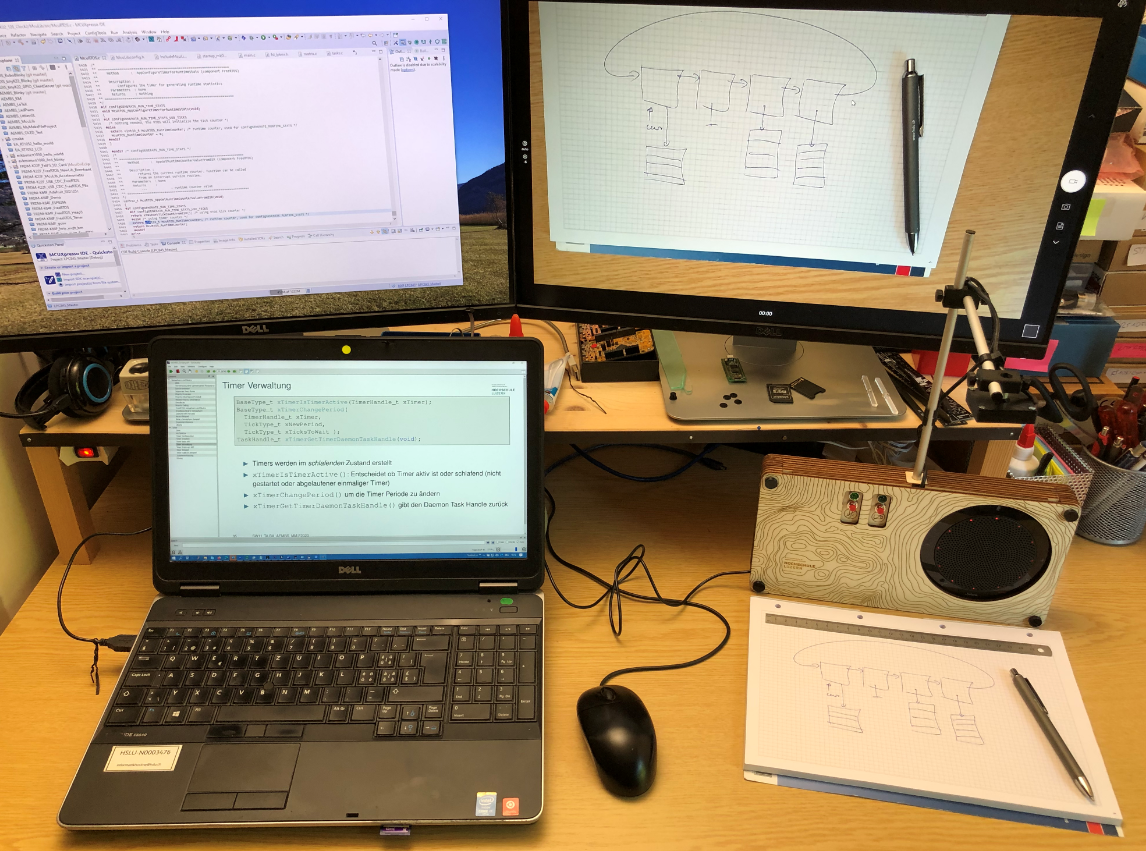 Desk with Communicator