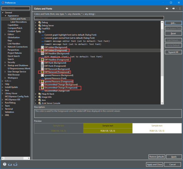 git colors changed from black to olive