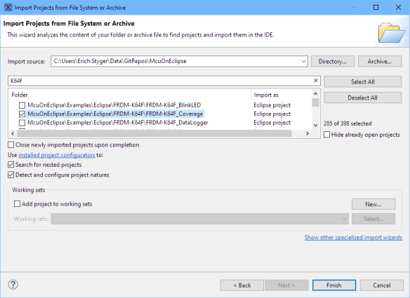 Import Projects from git