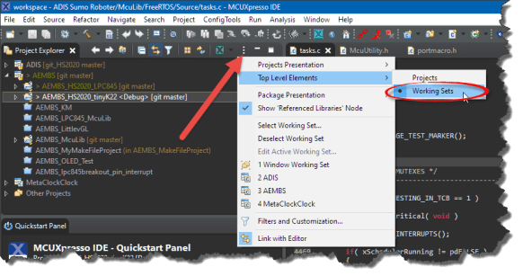Top Level Elements with Working Sets