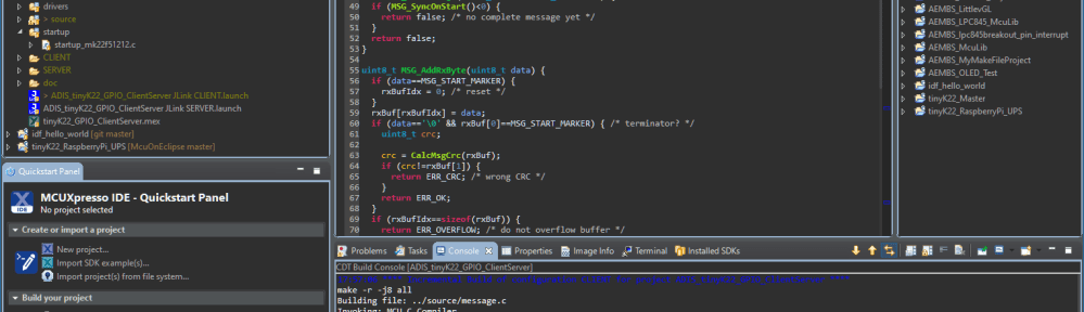 Tweaked MCUXpresso IDE Dark Theme