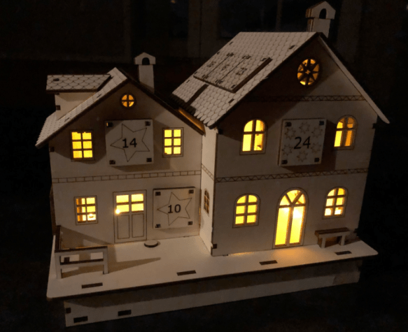 laser cut advent calendar illuminated