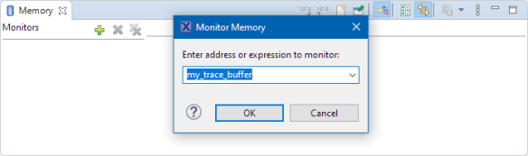 monitor memory with trace buffer