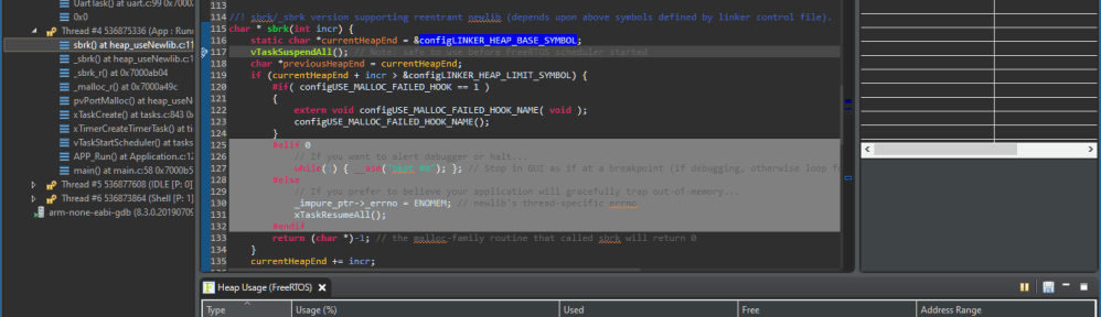 Running FreeRTOS with reentrant newlib