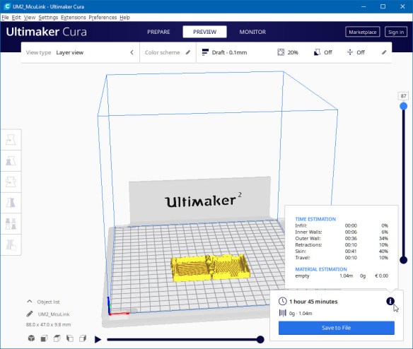 Ultimaker 2 Settings
