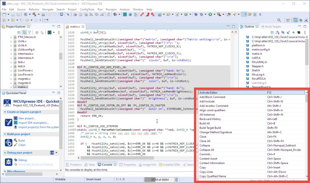 MCU on Eclipse