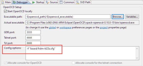 OpenOCD Config Options