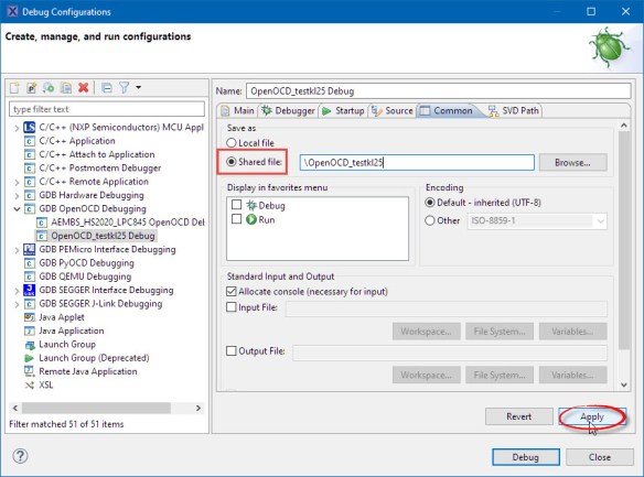 Shared Launch Configuration