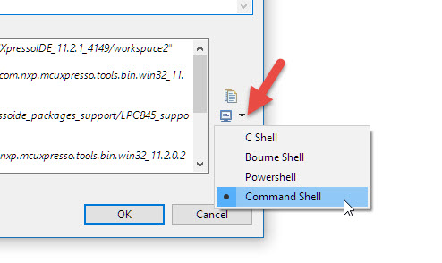 shell script selection