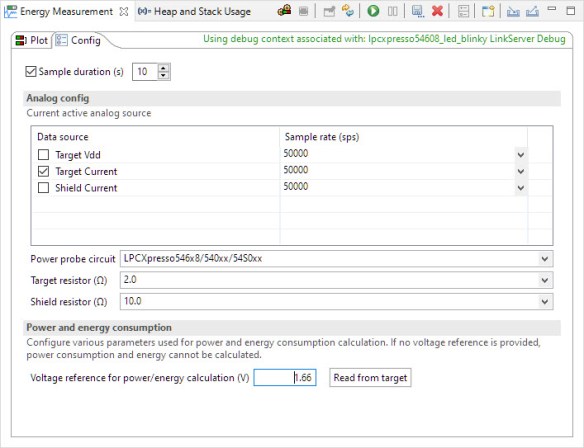 Energy Measurement Configuration