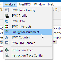 Energy Measurement menu