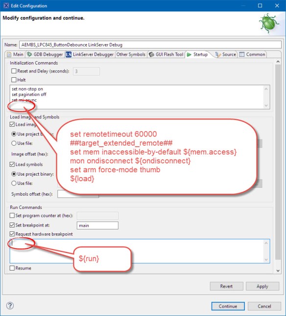 missing commands in startup