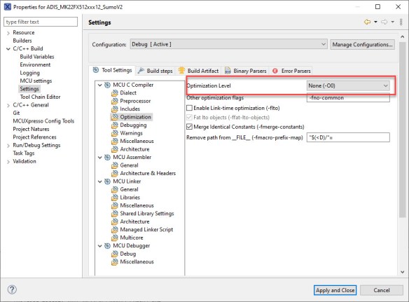 Choosing GNU Compiler Optimizations | MCU on Eclipse