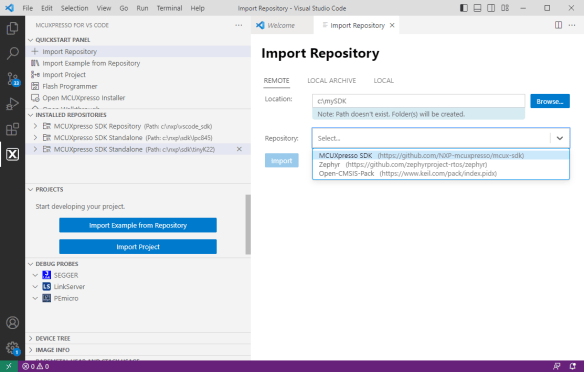 VS Code: MCUXpresso SDK Repository | MCU on Eclipse