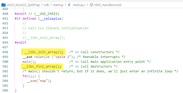 Global Constructors and Destructors with C (not C++) | MCU on Eclipse