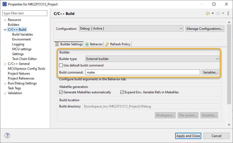 Building Eclipse Projects with custom external Shell Scripts | MCU on ...