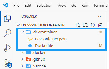 .devcontainer folder in VS Code folder