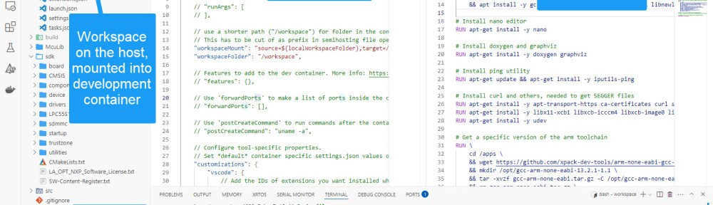 Developing inside a Container