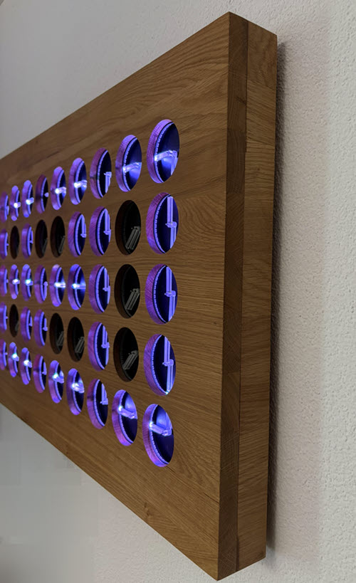 Side view on the wall