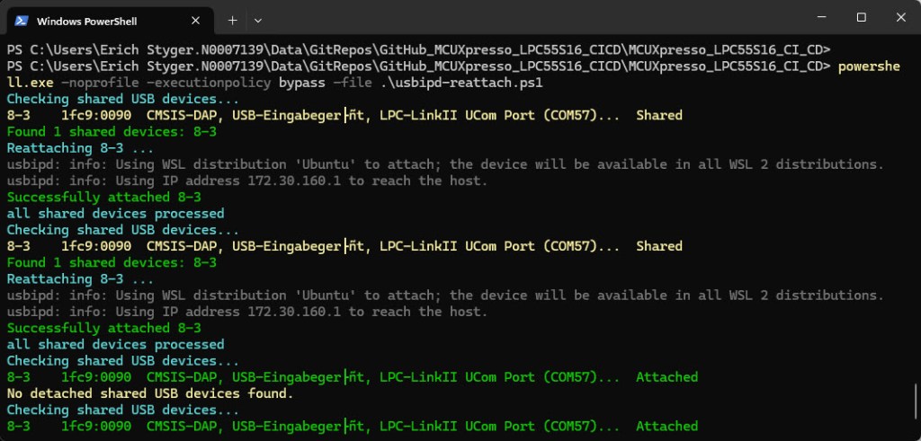 PowerShell Script re-attaching USB devices with usbipd