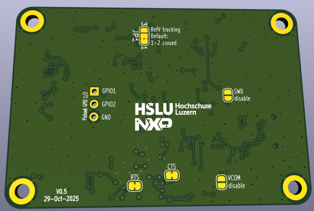 Rendering in KiCAD, bottom side