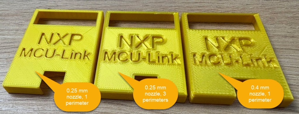 Nozzle size and number of perimeters