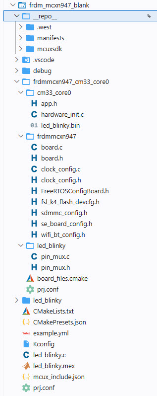 blinky as blank project