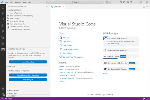 VS Code with NXP Extension