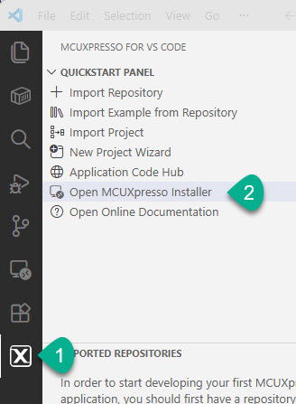 Open MCUXpresso Installer