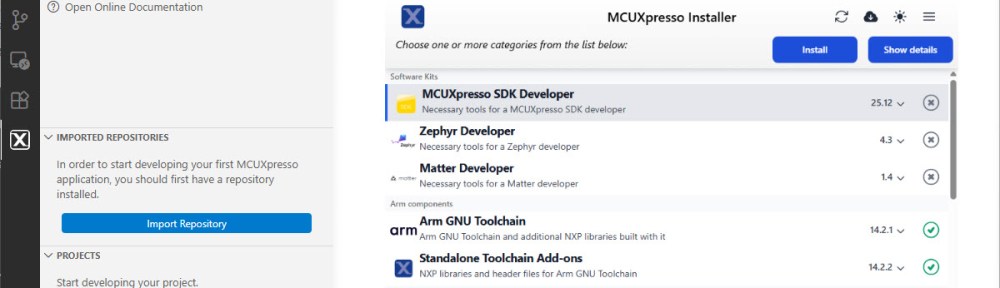 VS Code with MCUXpresso Installer