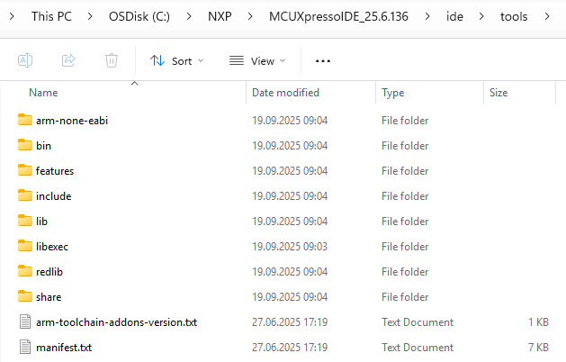 ARM Toolchain folder