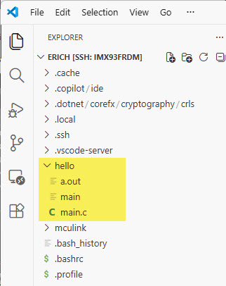 Folders on remote machine