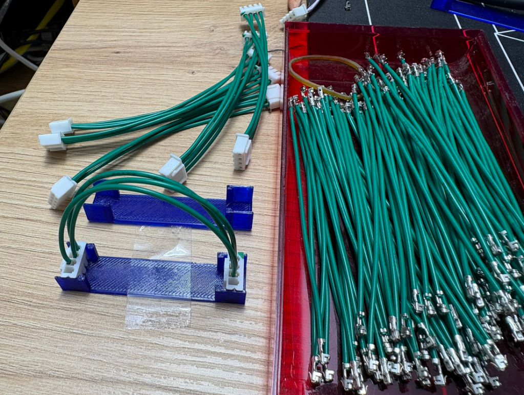 Pre-crimped wires for connectors