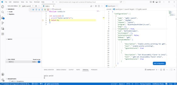 Debugging Container App with VS Code