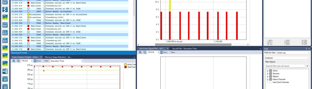 Trace Data in Percepio Tracealyzer