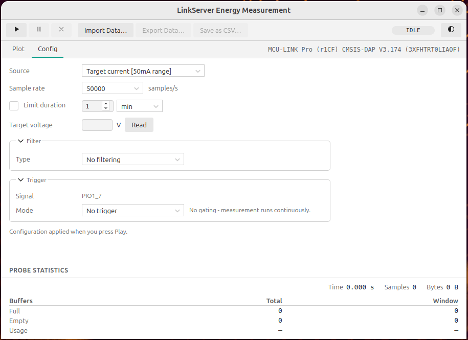 LinkServer measure gui config view