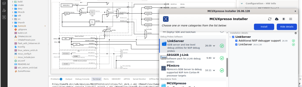 Running MCUXpresso Tools in Container
